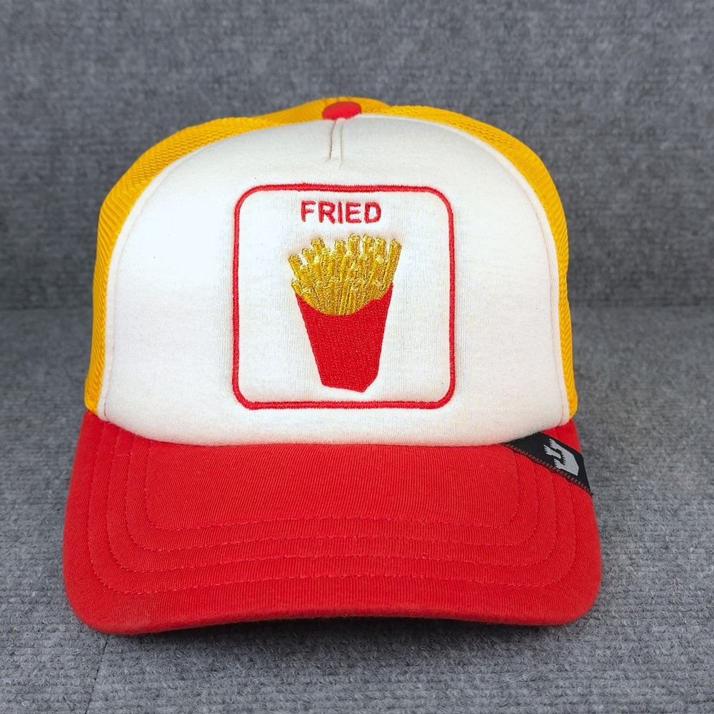 Goorin Bros Hat Cap Mens Snapback White Red The Farm Burger Fries Limited New